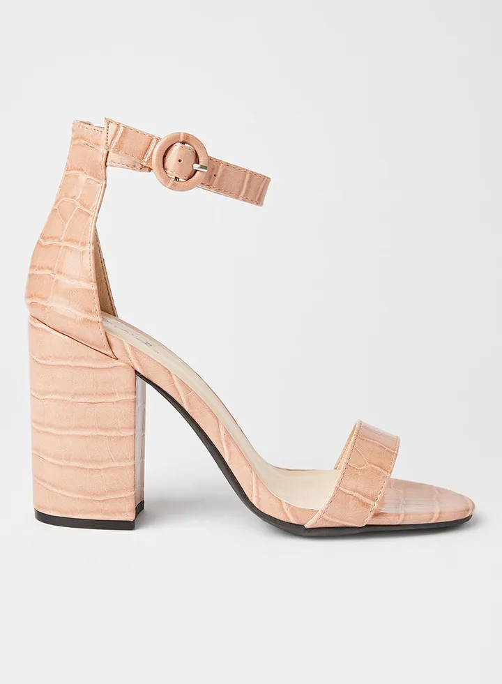 Lake Block Heel Sandals Nude