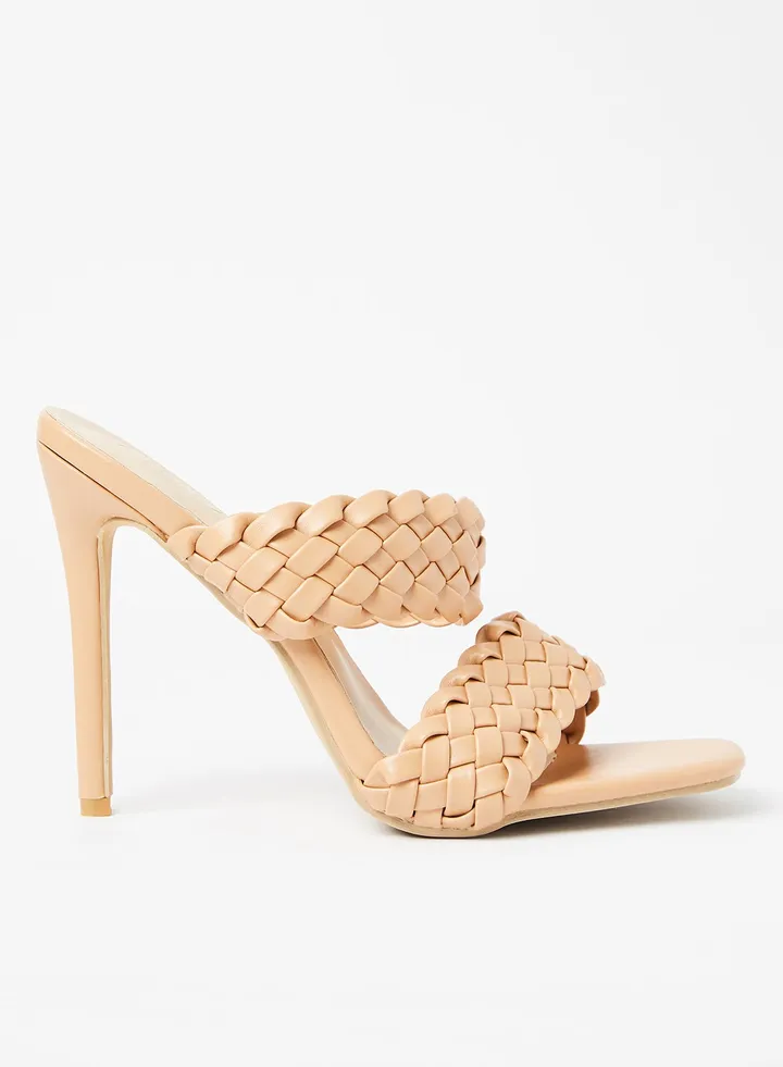 Weave Detail Sandals Nude