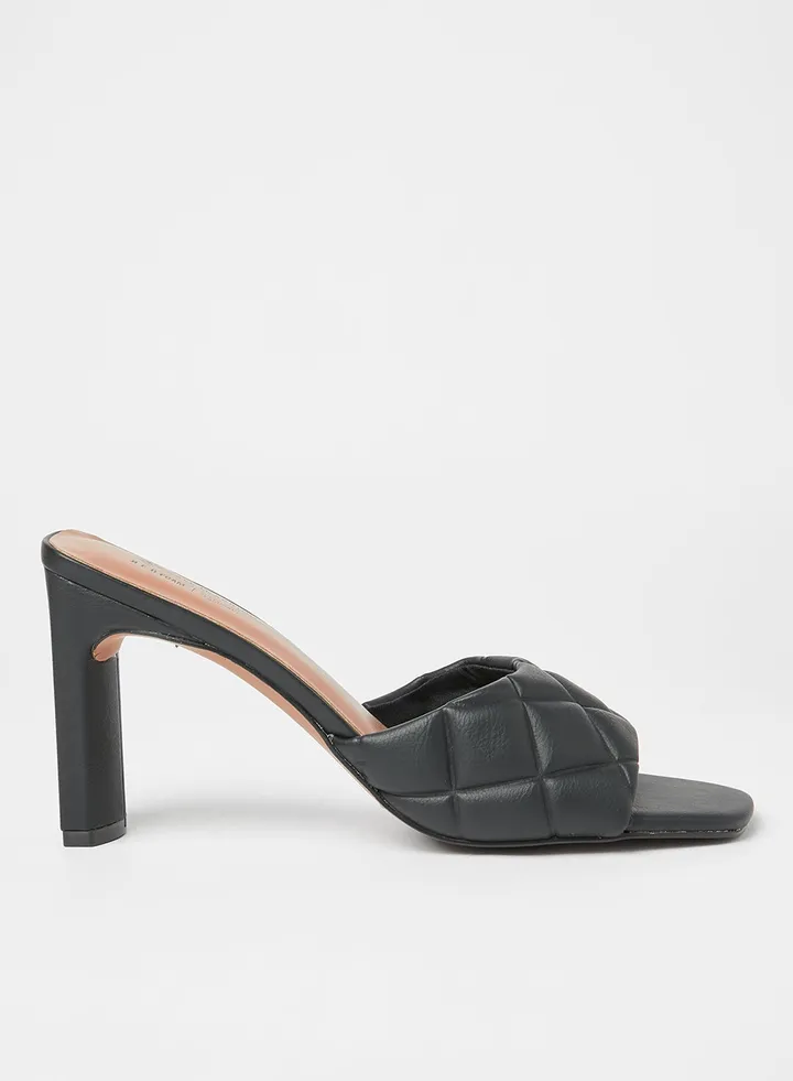 Annalie Quilted Sandals Black
