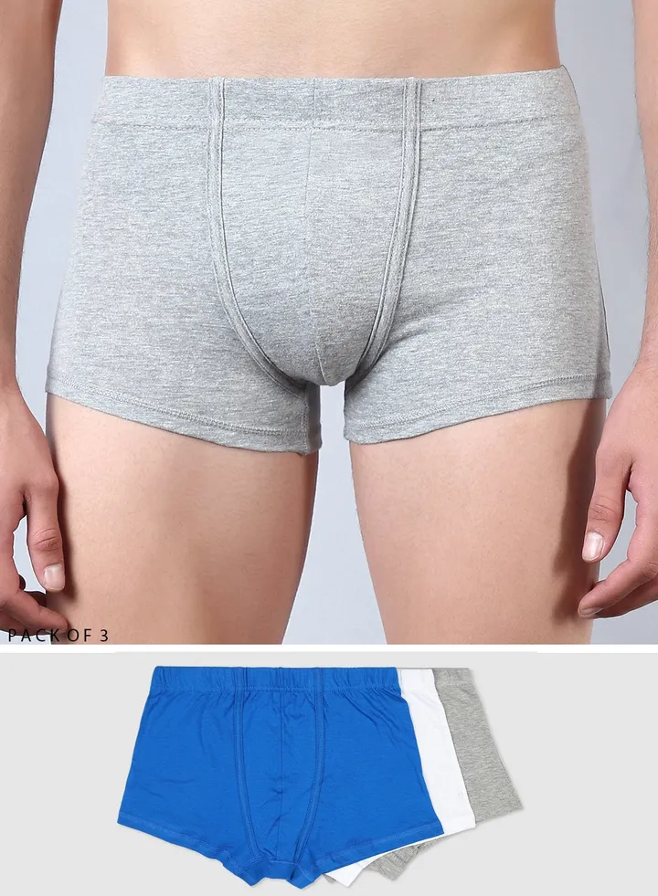 Comfortable Brief White/Grey/Blue
