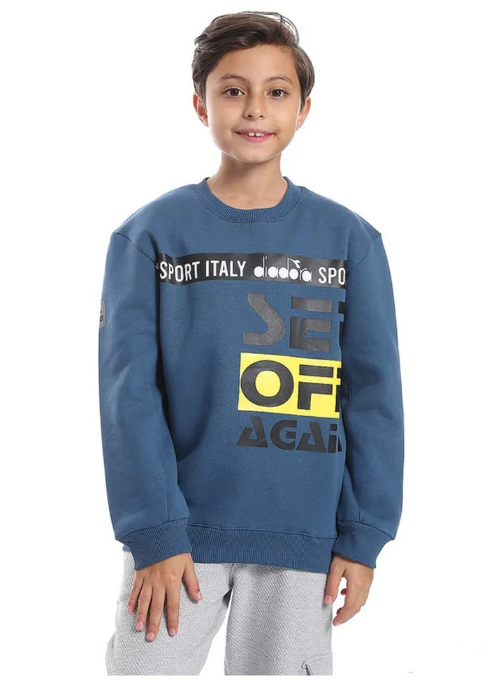 Cotton Printed Boys Sweatshirt