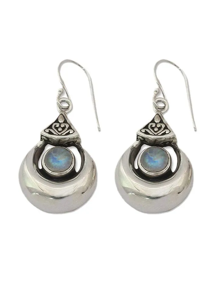 925 Sterling Silver Moonstone Earrings