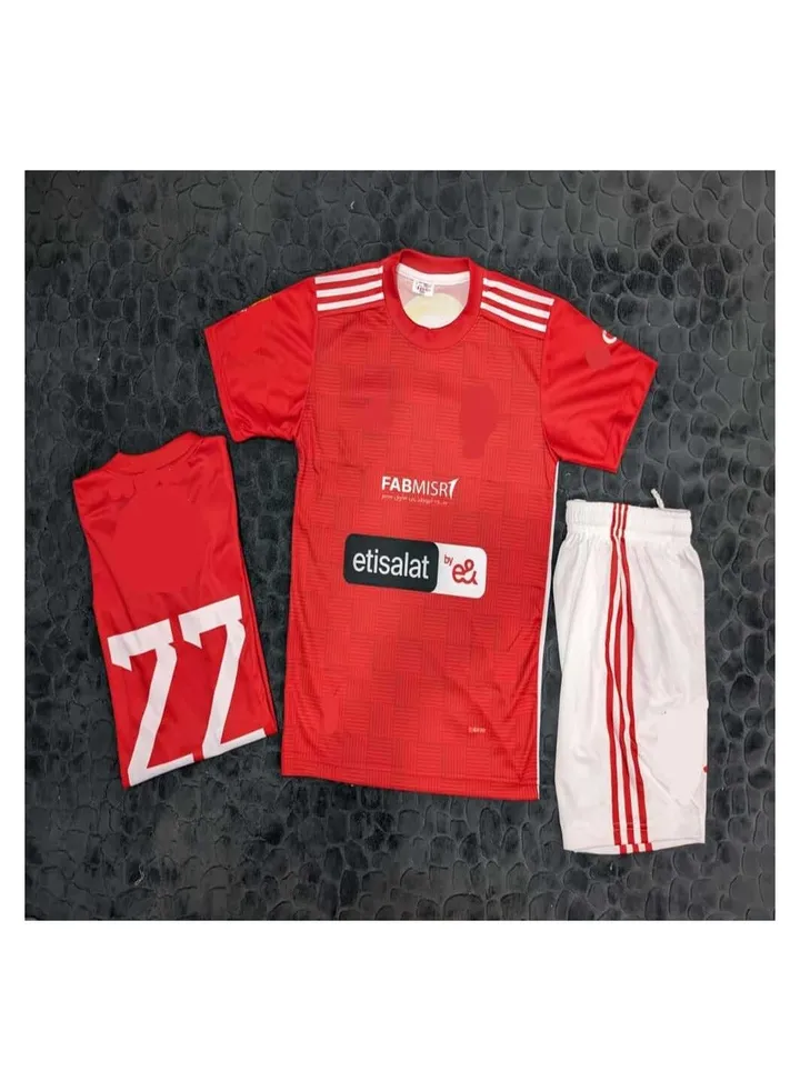 Imported boys' soccer kit - red