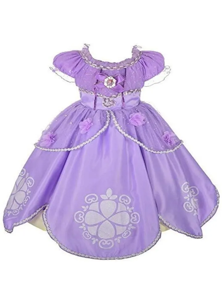 Fancy Princess Sofia Party Dress Purple