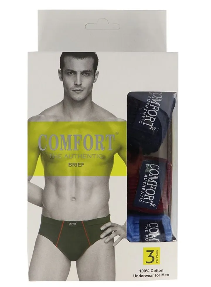 Mens Brief 3pc Cotton
