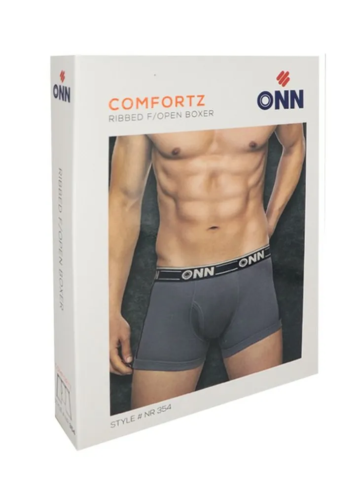 Mens Boxer Ribbed Cotton