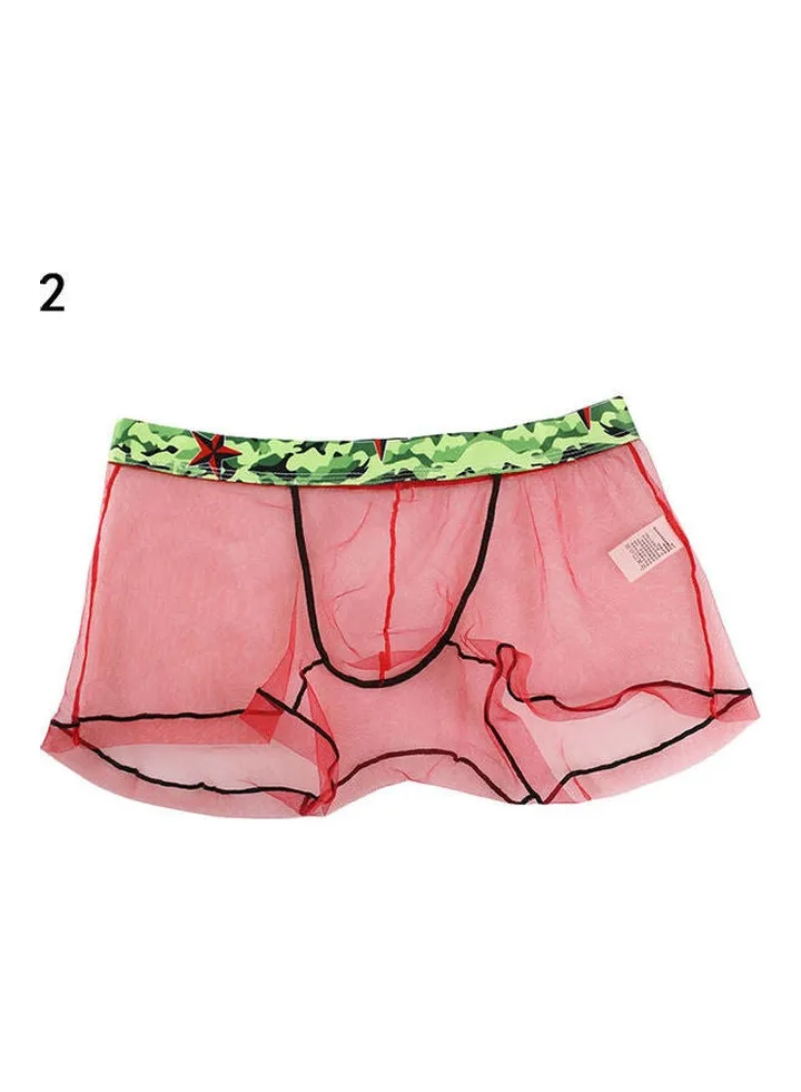 Men's See-through Underwear Red