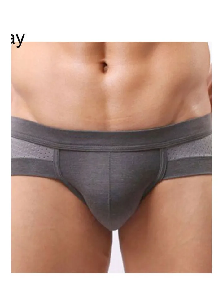 Mesh Breathable Cotton Underwear Gray
