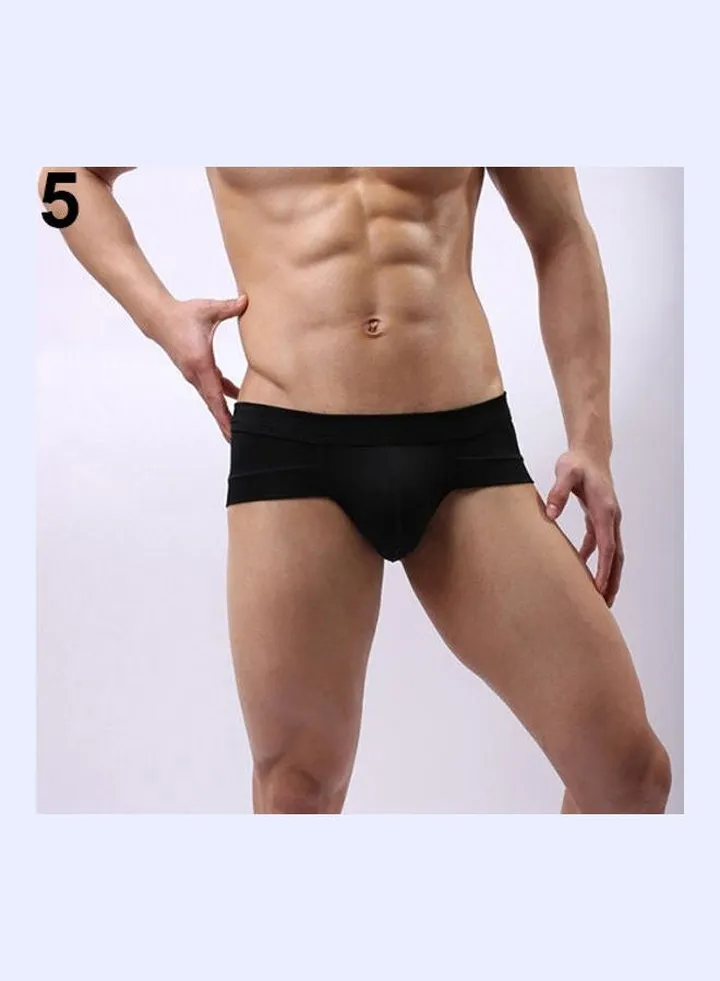 Men's Breathable Underwear with Bulge Pouch Black