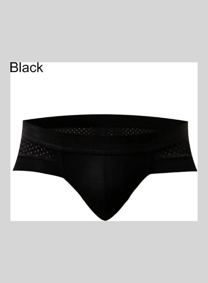 Mesh Breathable Cotton Underwear Black