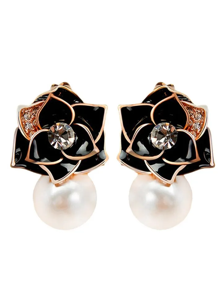 Rose Flower Stud Earrings