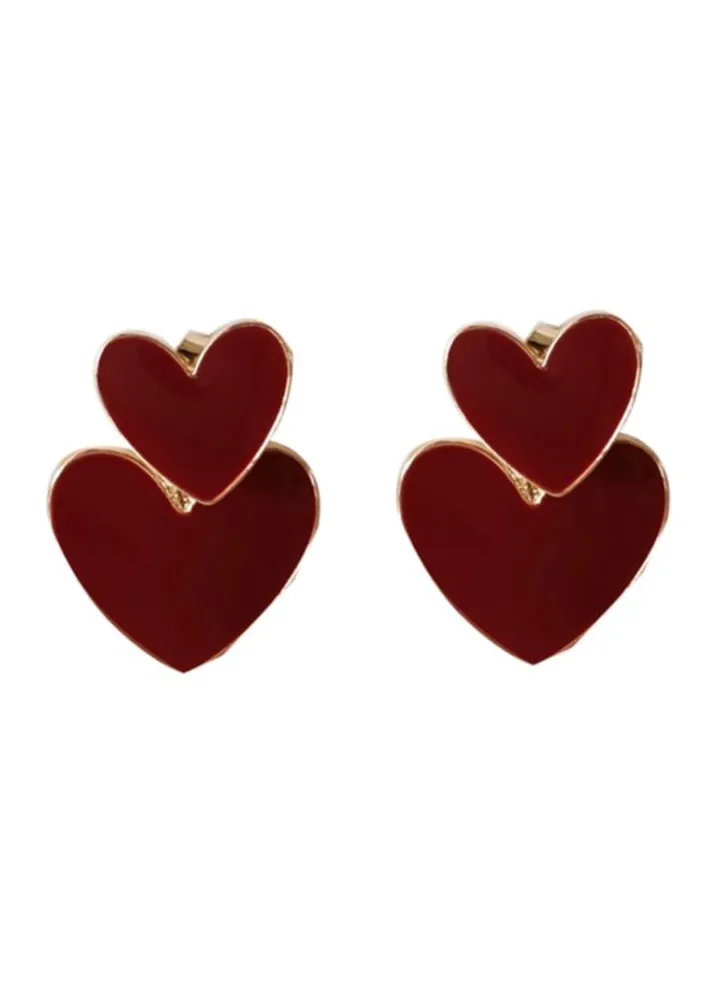 Heart Shaped Stud Earrings