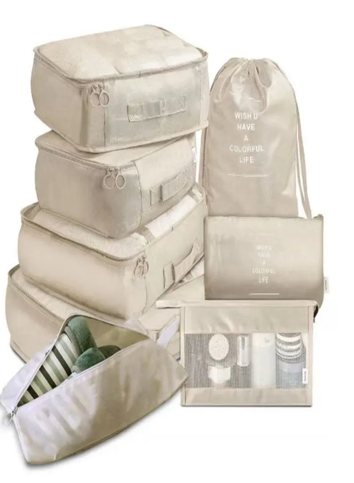 8 Piece Travel Clothes Organizer Set