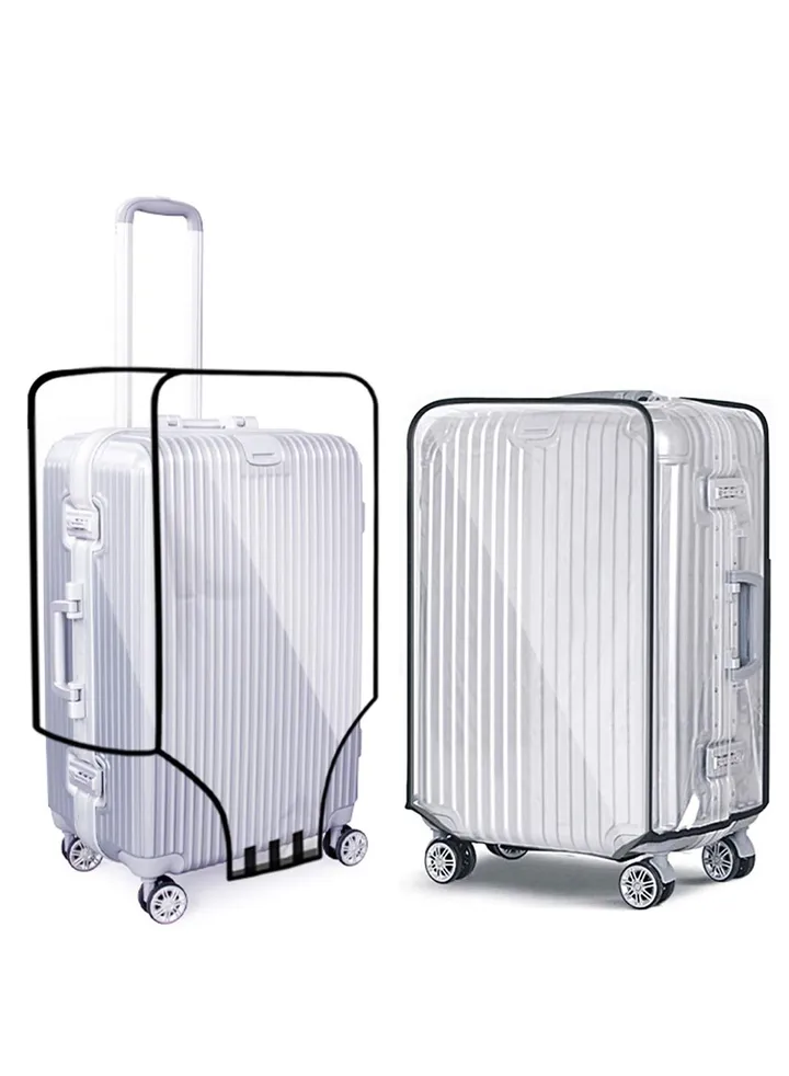 Clear PVC Suitcase Cover, Waterproof Suitcase Cover Protectors Clear PVC Luggage Protector Case Covers for Suitcases Travel Luggage