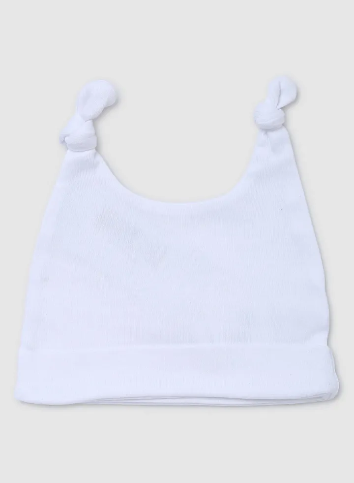 Baby Boys Cap With Stretch White