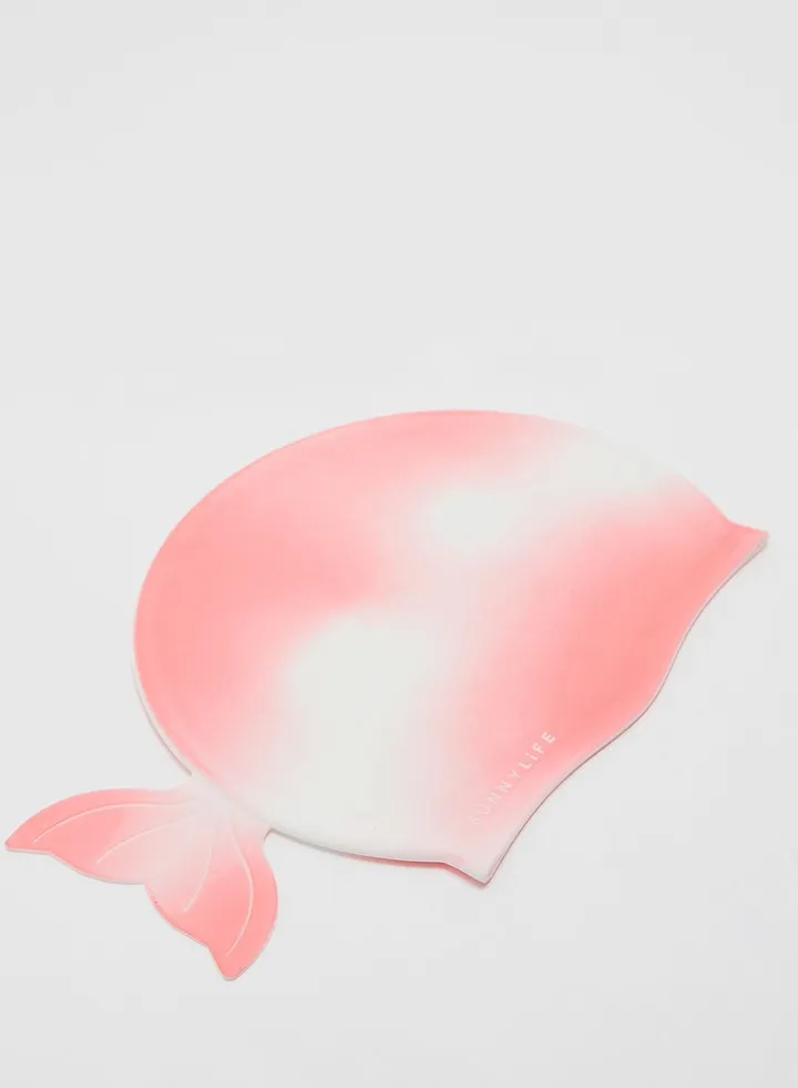 Kids Swimming Cap Melody The Mermaid Pink