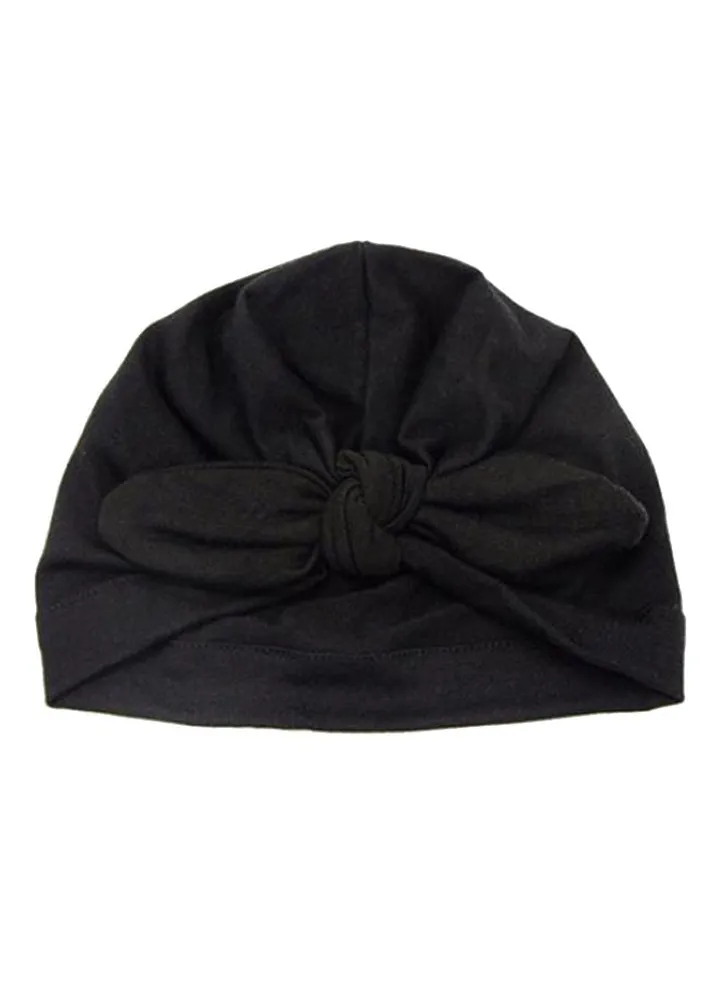 Cute Bowknot Beanie Black