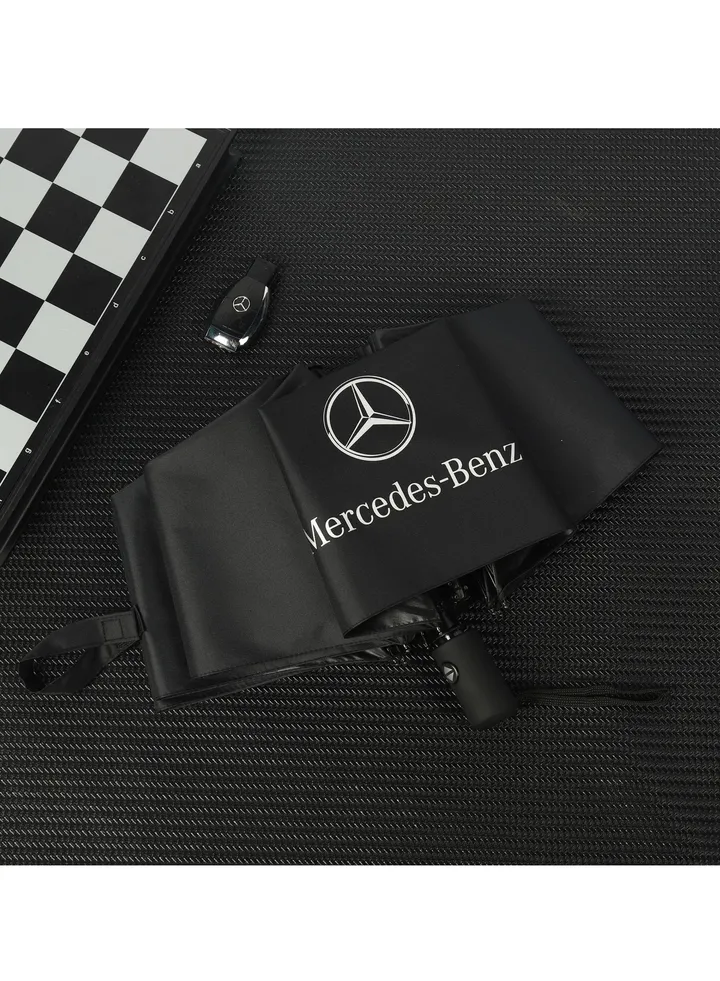 4S shop automatic vinyl umbrella folding car logo Mercedes-Benz umbrella