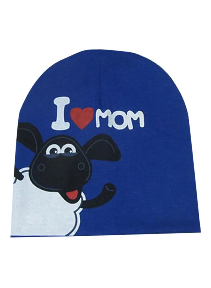 Cute Warm Beanie Blue/White