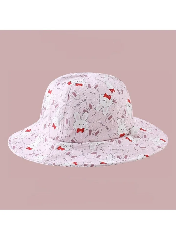 Pink series Children's Travel sun Protection and Sunshade Fisherman hat