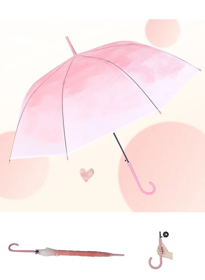 Cloud Gradient Umbrella Long Handle Folding Portable