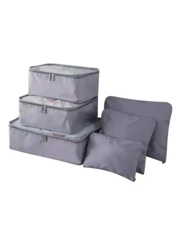 6-Piece Multipurpose Travel Bag Set Gray