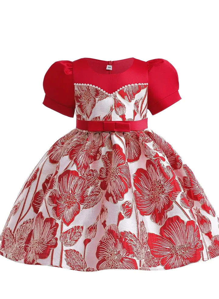 New Fashion Party Girl's Ceremonial Dress Red Color