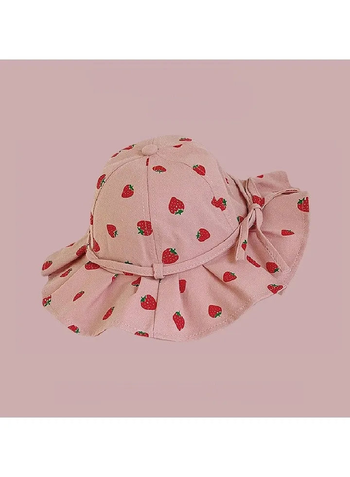 Pink series Children's Travel sun Protection and Sunshade Fisherman hat