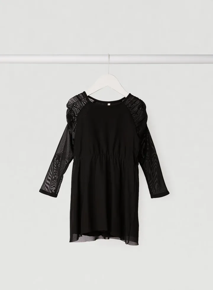 Kids Basic Dress Black