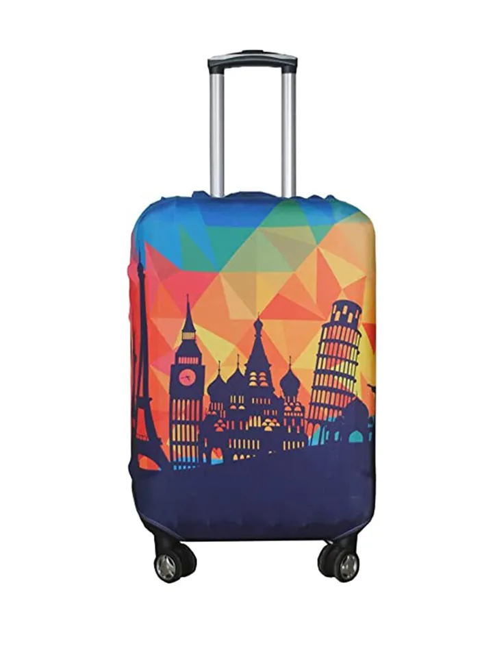 Explore Land Travel Luggage Cover Trolley Case Protective Cover Fits 27 Inch Luggage Modern City, M 23 27 inch luggage