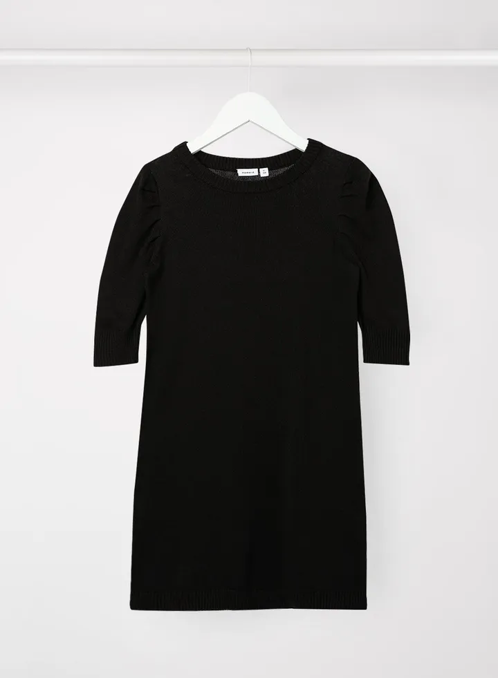 Kids Knit Dress Black