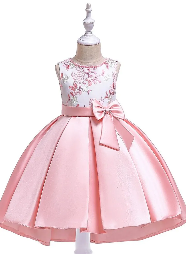 Girls Princess Dress White And Pink Color