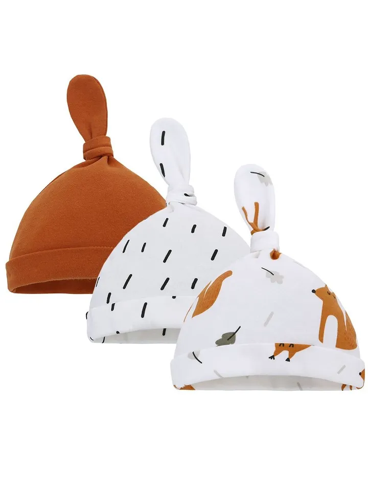 Suitable For 0-1 Year Old Newborn Hat Three-piece Set