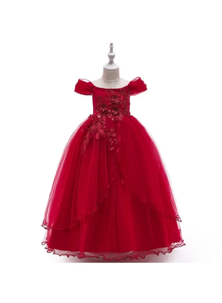 Sleeveless Fluffy Dress Red