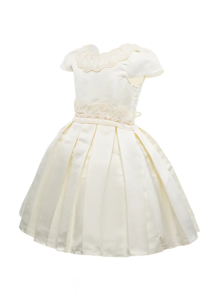OFFWHITE W LACE off white Girls Party Dress, Princess Dress Party Wear Wedding Evening Formal Pageant Dance Gown for Birthday Kid Girls Elegant