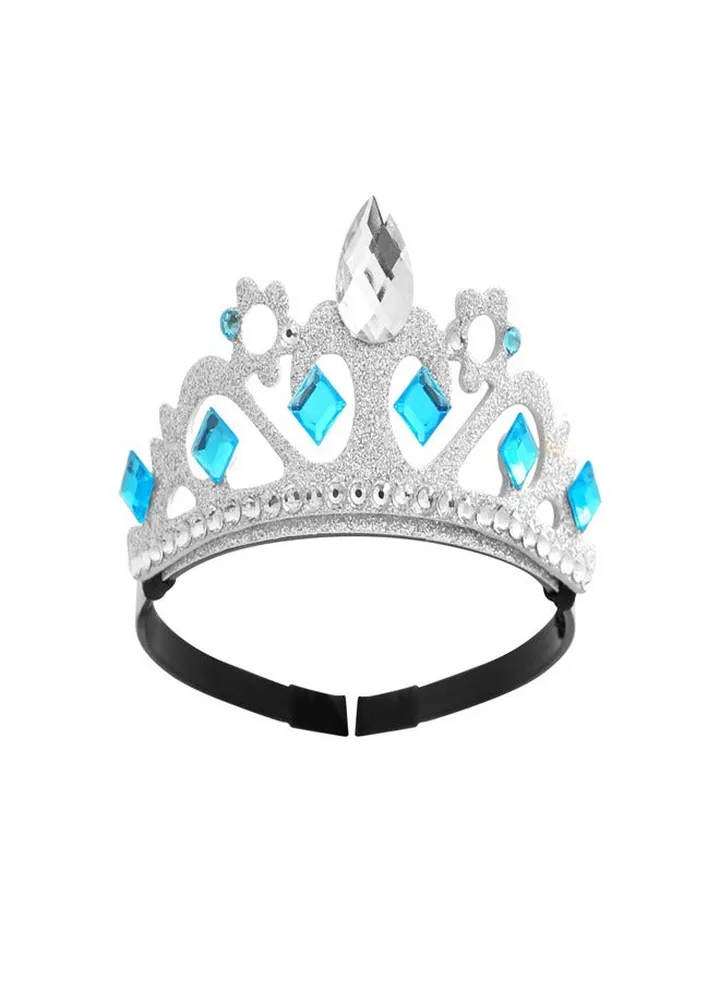New Birthday Gift Children's Crown Hairband Blue,