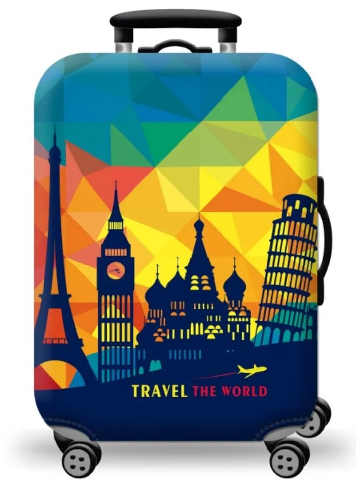Travel Luggage Cover Spandex Suitcase Protector Washable Baggage Covers (for 18-32 inch luggage) Premium Elasticated Luggage Protector