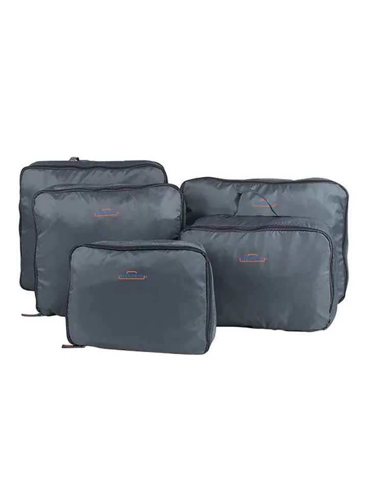 5-Piece Luggage Travel Organizer Bag Set Grey
