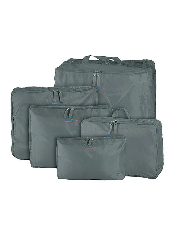 5-Piece Travel Bag Organizer Set Grey