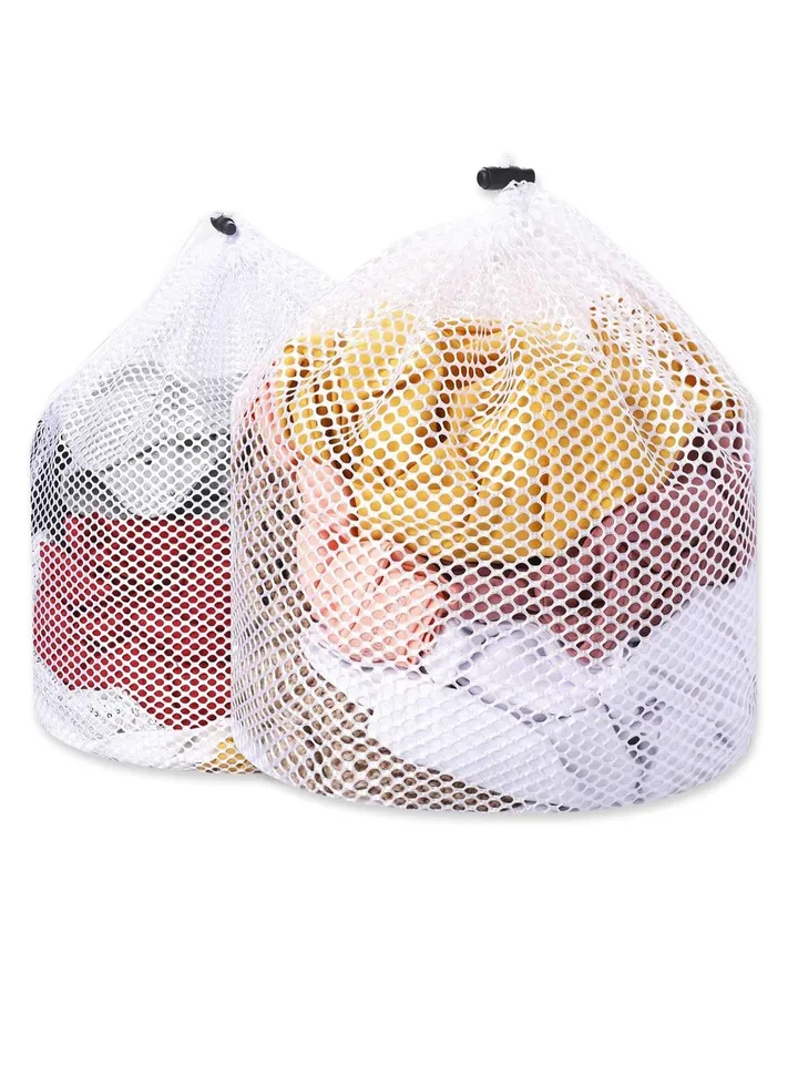 2 Packs Laundry Bags Mesh Wash Bags Mesh Laundry Bag Travel Laundry Bags, College Laundry Bag Drawstring Design Wash Bags for Blouse Baby Clothes Underwear Dirty Clothes Package (50x60/60x80cm)