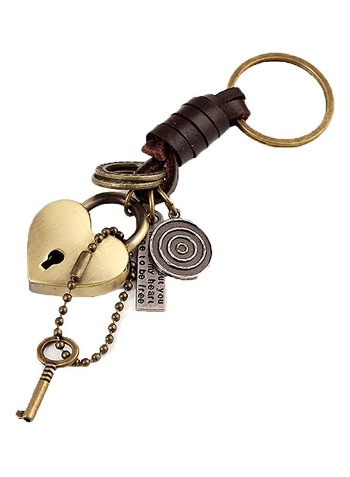 Vintage Keychain Gold/Brown/Silver