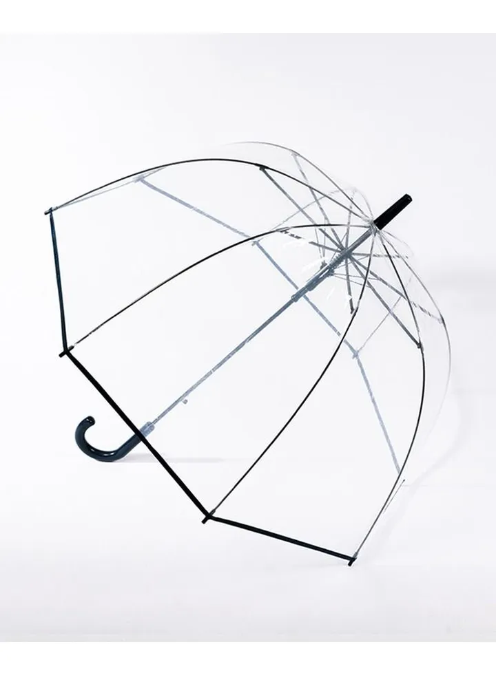 Fashion Transparent Arch Bird Cage Umbrella Long Handle Folding