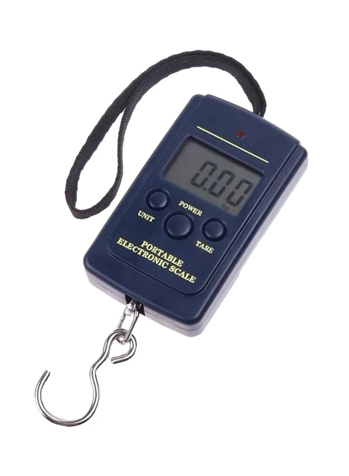 Digital Hanging Luggage Weight Hook Scale Blue