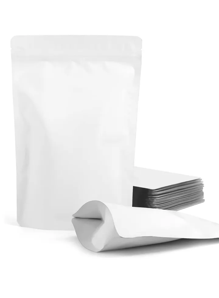 50 Pcs White Mylar Bags 4 x 6 Inch Holographic Bags Mylar Vacuum Seal Bags for Food Storage Coffee Beans Jewelry