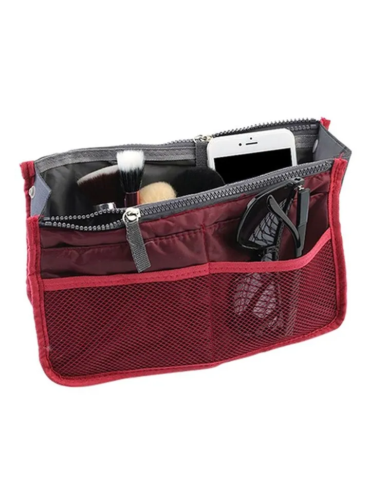 Multifunction Polyester Cosmetic Case Red