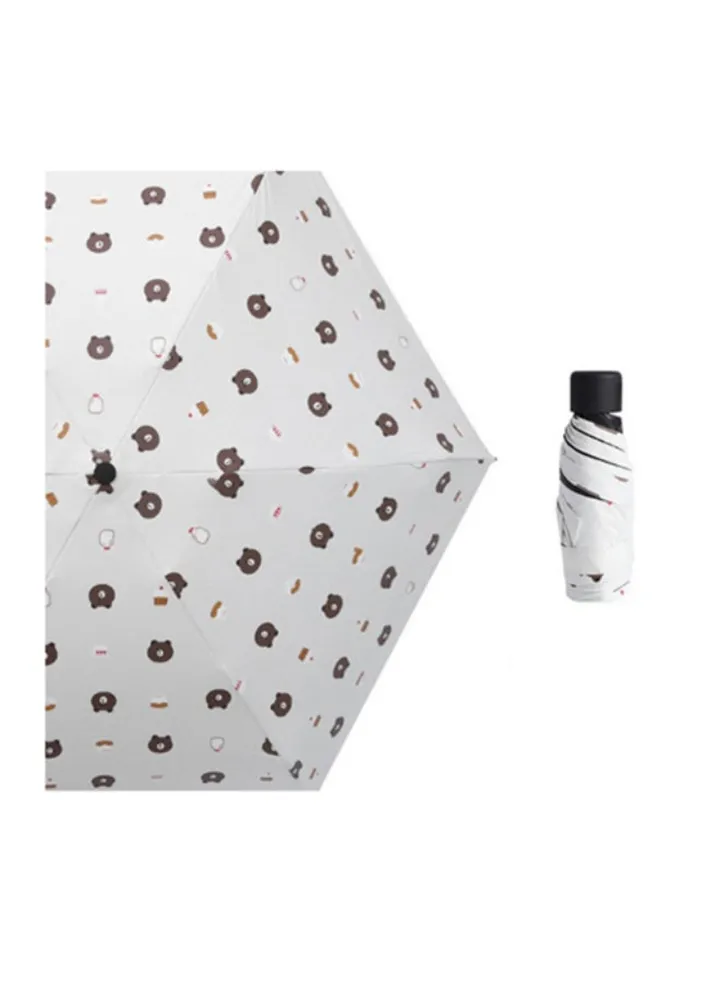 Flamingo Vinyl Sun Umbrella White