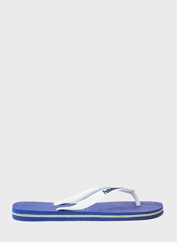 Kids Brasil Logo Flip Flops