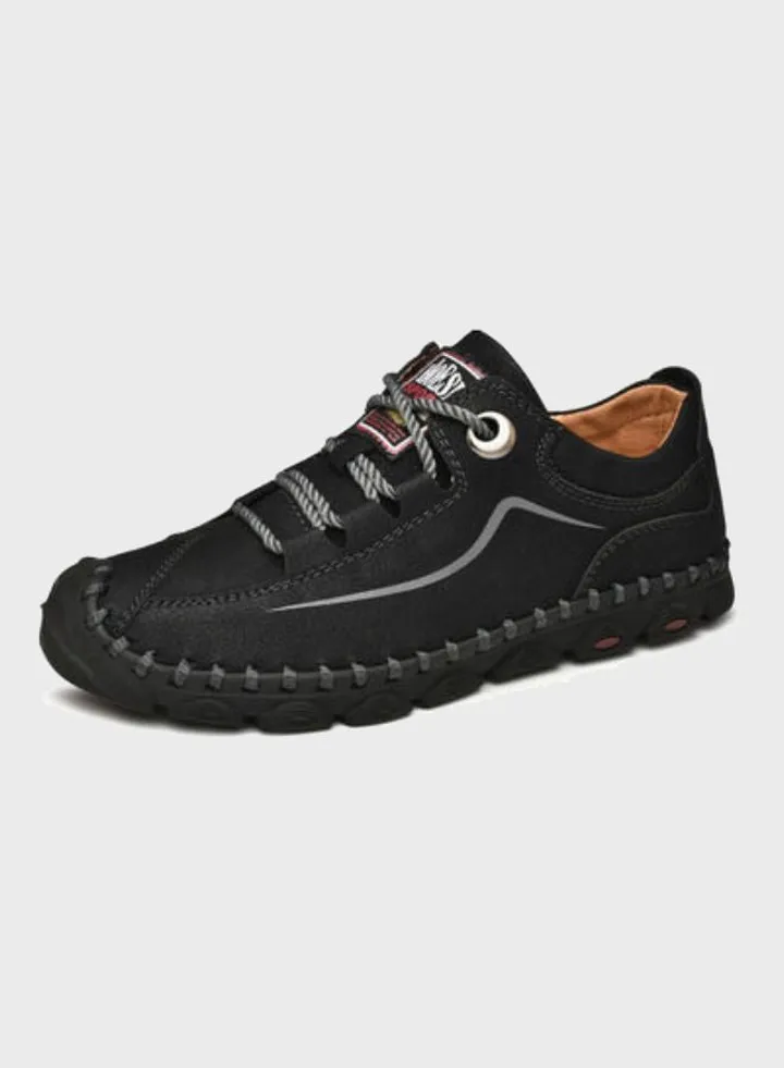 Lace-Up Detail Hiking Shoes Black/Grey
