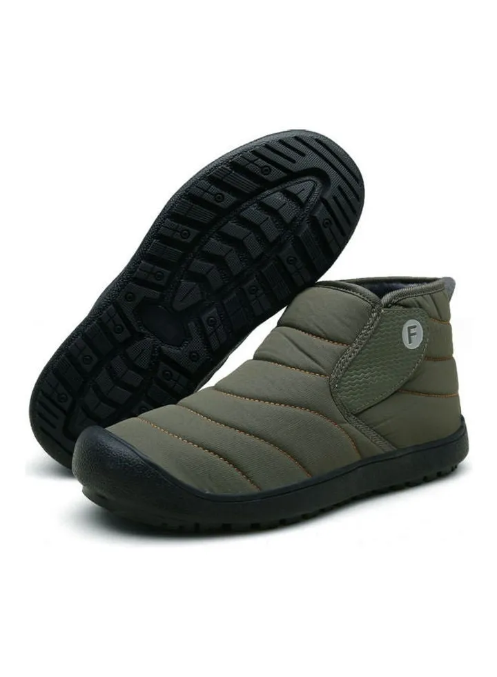 Winter Slip-On Snow Boots Green/Black