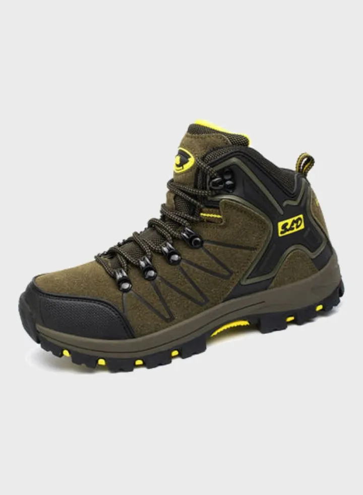 Casual Lace-Up Hiking Shoes Green/Black